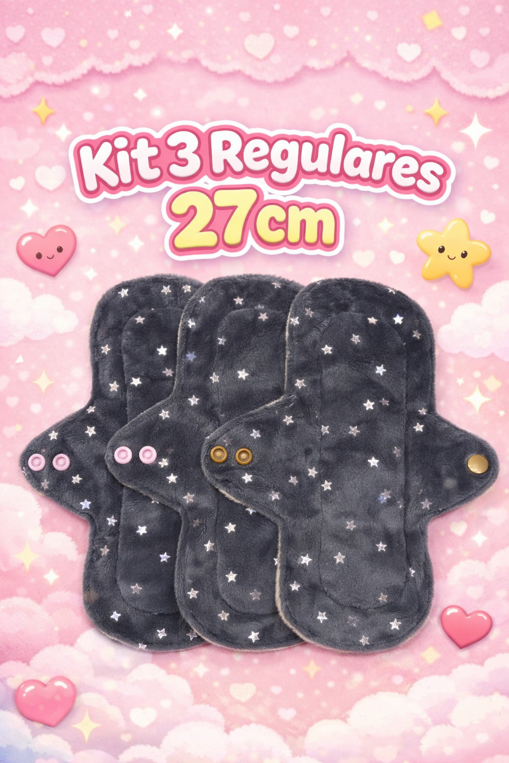 Kit 3 toallas regulares  Lunisima de 27 cm