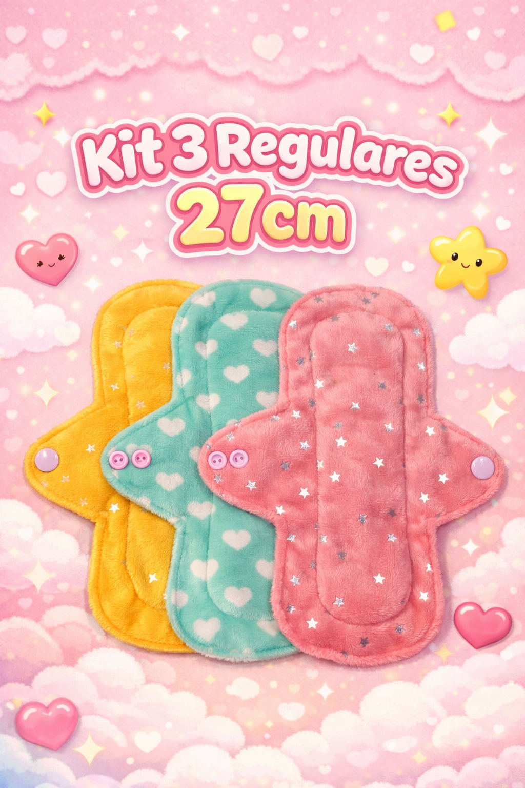 Kit 3 toallas regulares  Lunisima de 27 cm