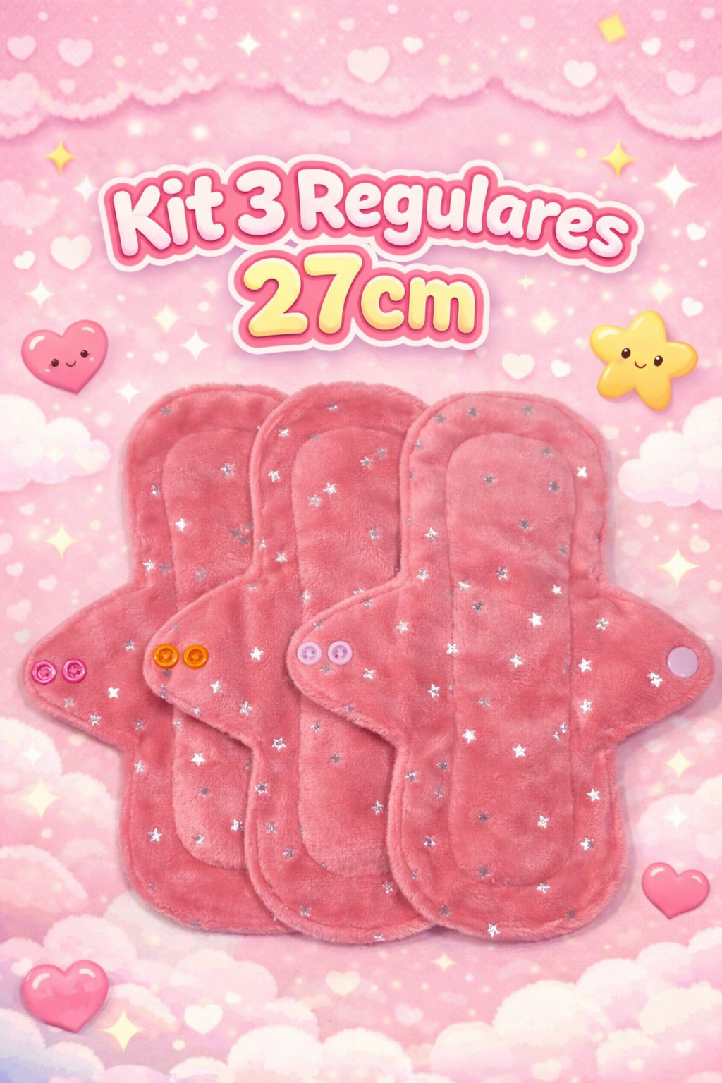Kit 3 toallas regulares  Lunisima de 27 cm