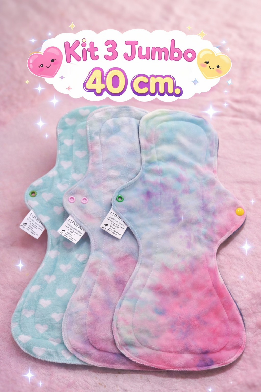 Kit 3 toallas Lunisima Jumbo 40 cm