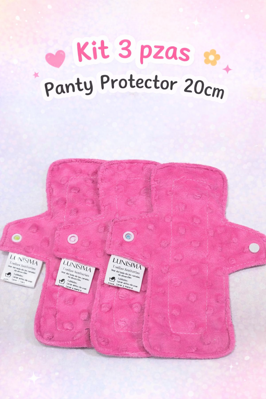 Kit 3 panty protector Lunisima 20 cm cuadrado