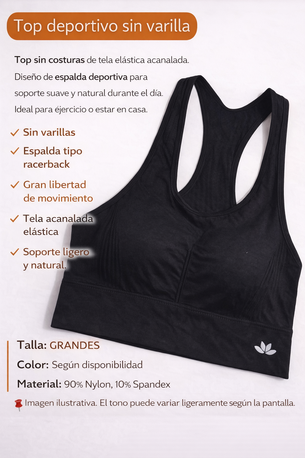 Top deportivo espalda racer