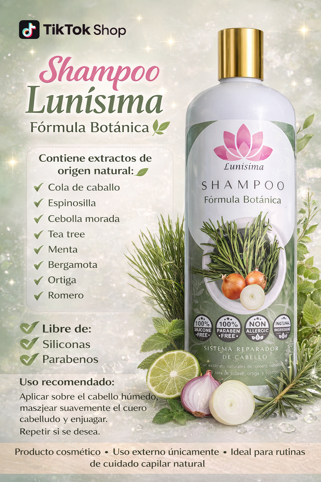 Shampoo Anticaída acelerador del crecimiento 1 LITRO