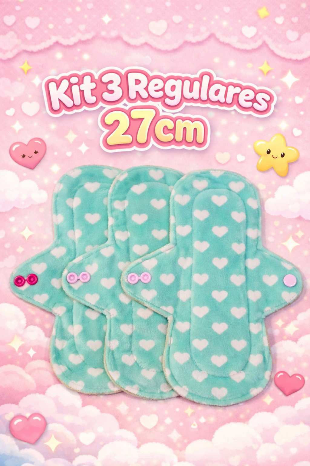 Kit 3 toallas regulares  Lunisima de 27 cm
