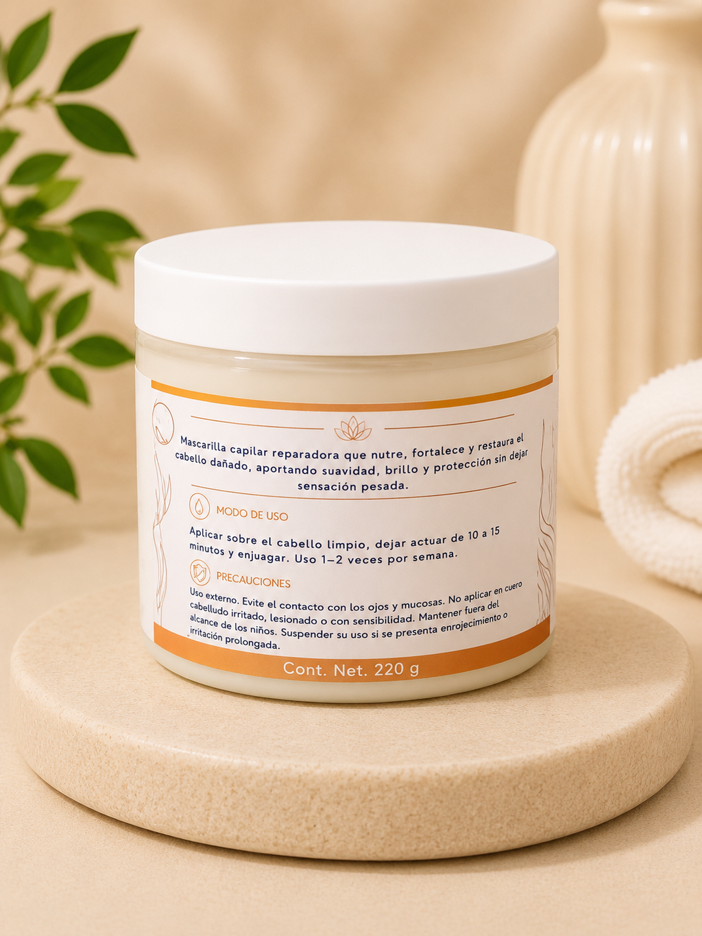 Mascarilla capilar reparadora Premium Lunisima