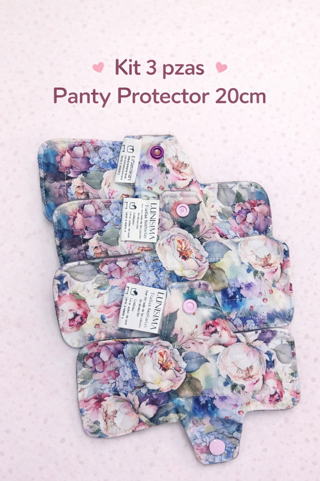 Kit 3 panty protector Lunisima 20 cm cuadrado
