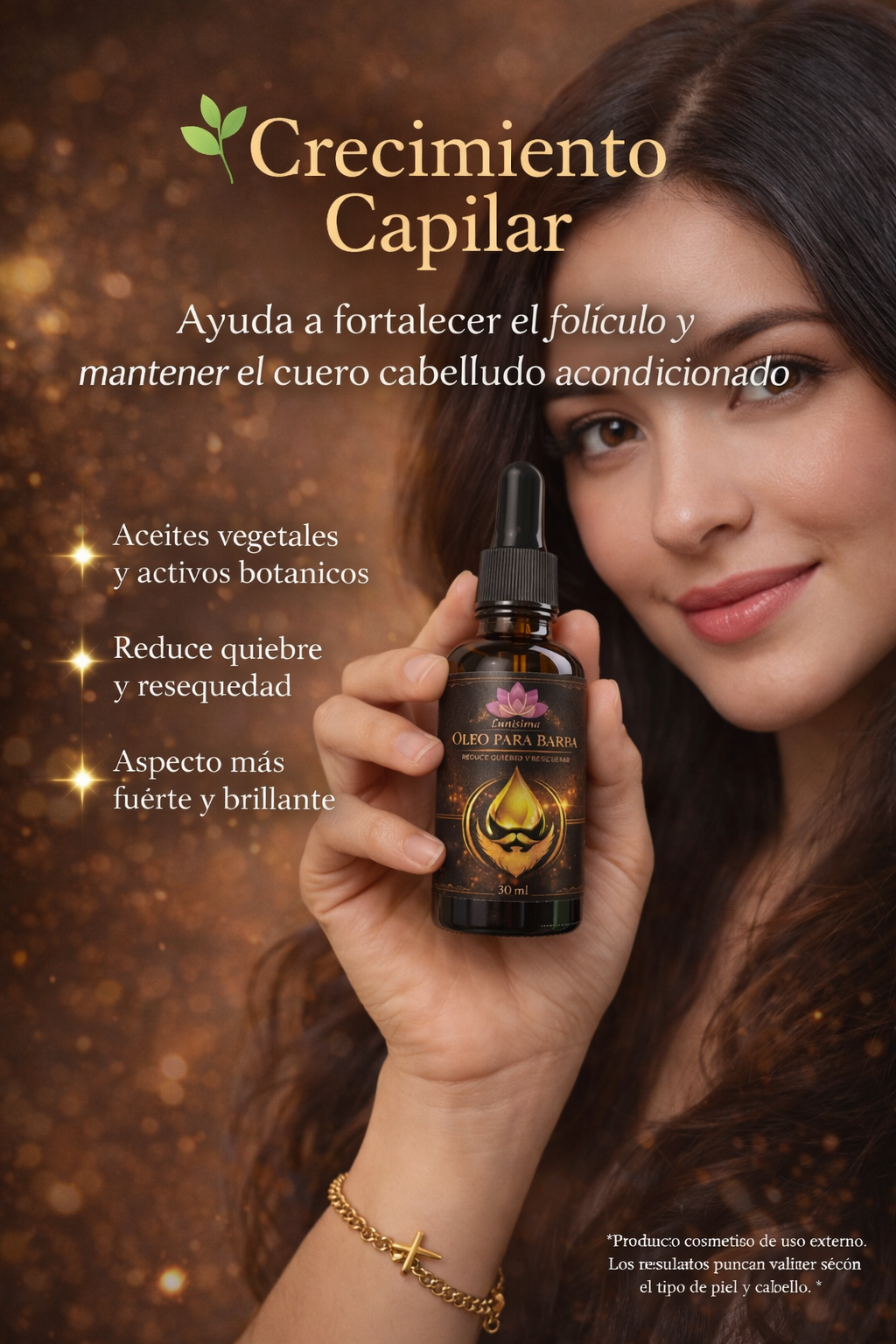 Óleo crecimiento capilar