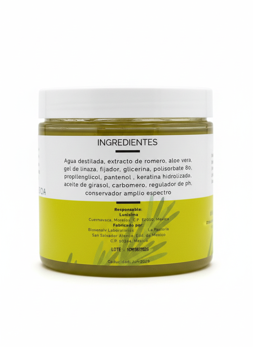 Gel para peinar de Linaza y romero