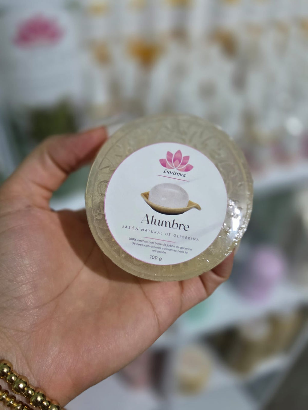 Jabon artesanal de Glicerina Lunisima 100 gr